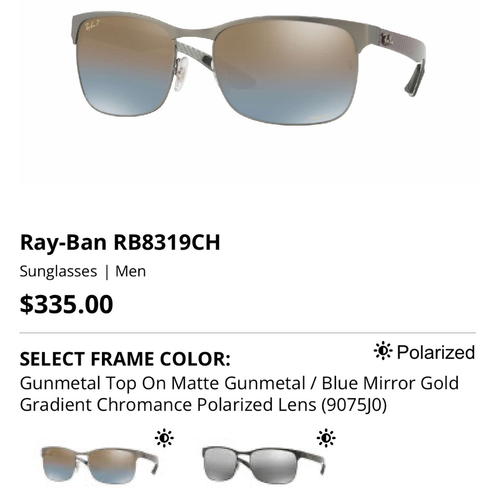 Rare Ray Ban chromance sunglasses